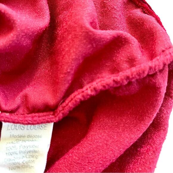 Louis Louise girls burgundy velvet long sleeve dress size 8 - Picture 6 of 9